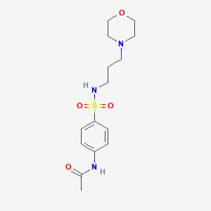 molecular formula C15H23N3O4S B344870 N-[4-(3-Morpholin-4-yl-propylsulfamoyl)-phenyl]-acetamide CAS No. 77283-38-6