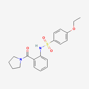 molecular formula C19H22N2O4S B3448707 4-ethoxy-N-[2-(1-pyrrolidinylcarbonyl)phenyl]benzenesulfonamide 
