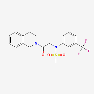 N-[2-(3,4-Dihydro-1H-isoquinolin-2-yl)-2-oxo-ethyl]-N-(3-trifluoromethyl-phenyl)-methanesulfonamide