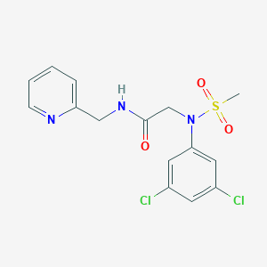 molecular formula C15H15Cl2N3O3S B3448726 N~2~-(3,5-dichlorophenyl)-N~2~-(methylsulfonyl)-N~1~-(2-pyridinylmethyl)glycinamide 