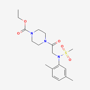 ethyl 4-[N-(2,5-dimethylphenyl)-N-(methylsulfonyl)glycyl]-1-piperazinecarboxylate