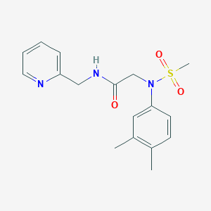 molecular formula C17H21N3O3S B3448736 N~2~-(3,4-dimethylphenyl)-N~2~-(methylsulfonyl)-N~1~-(2-pyridinylmethyl)glycinamide 