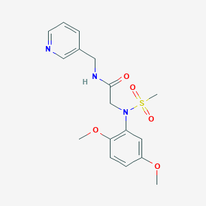 molecular formula C17H21N3O5S B3448747 N~2~-(2,5-dimethoxyphenyl)-N~2~-(methylsulfonyl)-N~1~-(3-pyridinylmethyl)glycinamide 