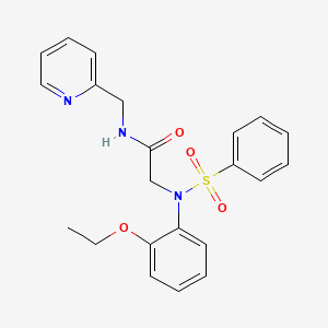 molecular formula C22H23N3O4S B3448752 N~2~-(2-ethoxyphenyl)-N~2~-(phenylsulfonyl)-N~1~-(2-pyridinylmethyl)glycinamide 