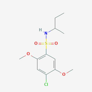 molecular formula C12H18ClNO4S B344876 N-butan-2-yl-4-chloro-2,5-dimethoxybenzenesulfonamide CAS No. 873588-89-7