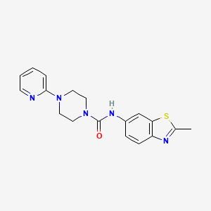 molecular formula C18H19N5OS B3448778 N-(2-methyl-1,3-benzothiazol-6-yl)-4-(2-pyridinyl)-1-piperazinecarboxamide 