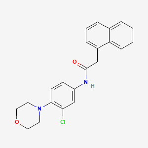 molecular formula C22H21ClN2O2 B3448795 N-[3-chloro-4-(4-morpholinyl)phenyl]-2-(1-naphthyl)acetamide 