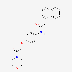 molecular formula C24H24N2O4 B3448798 N-{4-[2-(4-morpholinyl)-2-oxoethoxy]phenyl}-2-(1-naphthyl)acetamide 