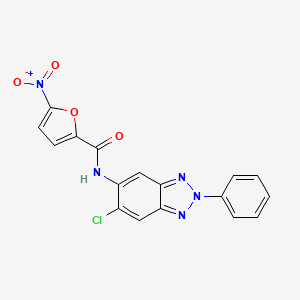 molecular formula C17H10ClN5O4 B3448815 N-(6-chloro-2-phenyl-2H-1,2,3-benzotriazol-5-yl)-5-nitro-2-furamide 