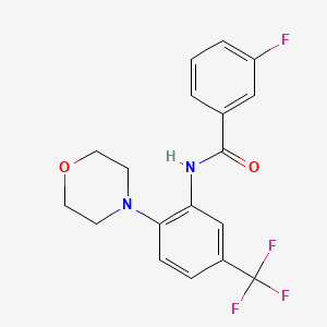 molecular formula C18H16F4N2O2 B3448830 3-fluoro-N-[2-(4-morpholinyl)-5-(trifluoromethyl)phenyl]benzamide 