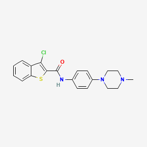 molecular formula C20H20ClN3OS B3448831 3-chloro-N-[4-(4-methyl-1-piperazinyl)phenyl]-1-benzothiophene-2-carboxamide 