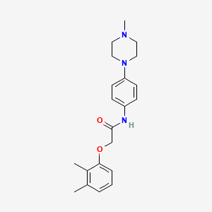 molecular formula C21H27N3O2 B3448835 2-(2,3-dimethylphenoxy)-N-[4-(4-methyl-1-piperazinyl)phenyl]acetamide 