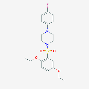 molecular formula C20H25FN2O4S B344886 1-[(2,5-Diethoxyphenyl)sulfonyl]-4-(4-fluorophenyl)piperazine CAS No. 309291-39-2