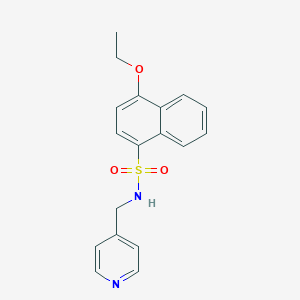 molecular formula C18H18N2O3S B344889 4-ethoxy-N-(pyridin-4-ylmethyl)naphthalene-1-sulfonamide CAS No. 499981-07-6