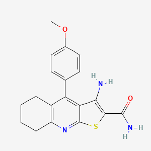 molecular formula C19H19N3O2S B3448891 3-amino-4-(4-methoxyphenyl)-5,6,7,8-tetrahydrothieno[2,3-b]quinoline-2-carboxamide 