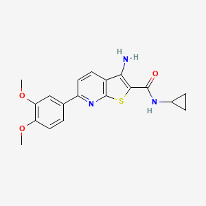 3-amino-N-cyclopropyl-6-(3,4-dimethoxyphenyl)thieno[2,3-b]pyridine-2-carboxamide