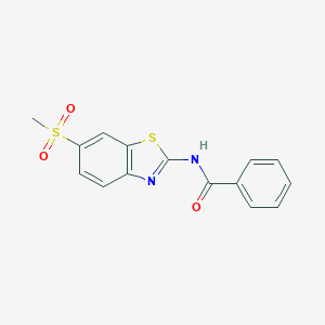 molecular formula C15H12N2O3S2 B344894 N-(6-Methanesulfonyl-benzothiazol-2-yl)-benzamide CAS No. 307327-02-2
