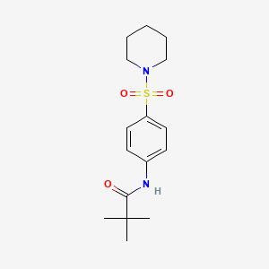 2,2-dimethyl-N-[4-(1-piperidinylsulfonyl)phenyl]propanamide