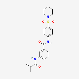 molecular formula C22H27N3O4S B3448983 3-(isobutyrylamino)-N-[4-(1-piperidinylsulfonyl)phenyl]benzamide 