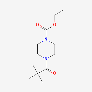 molecular formula C12H22N2O3 B3448993 ethyl 4-(2,2-dimethylpropanoyl)-1-piperazinecarboxylate 