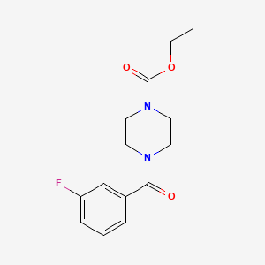 molecular formula C14H17FN2O3 B3448995 ethyl 4-(3-fluorobenzoyl)-1-piperazinecarboxylate 
