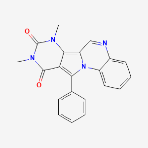molecular formula C21H16N4O2 B3449012 7,9-dimethyl-11-phenylpyrimido[4',5':3,4]pyrrolo[1,2-a]quinoxaline-8,10(7H,9H)-dione 