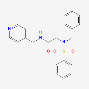 molecular formula C21H21N3O3S B3449017 N~2~-benzyl-N~2~-(phenylsulfonyl)-N~1~-(4-pyridinylmethyl)glycinamide 
