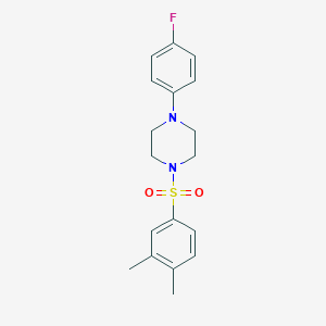 molecular formula C18H21FN2O2S B344905 1-[(3,4-Dimethylphenyl)sulfonyl]-4-(4-fluorophenyl)piperazine CAS No. 325812-98-4