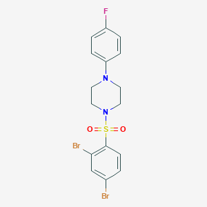 molecular formula C16H15Br2FN2O2S B344913 1-(2,4-Dibromophenyl)sulfonyl-4-(4-fluorophenyl)piperazine CAS No. 325813-03-4