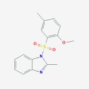 molecular formula C16H16N2O3S B344918 1-(2-Methoxy-5-methyl-benzenesulfonyl)-2-methyl-1H-benzoimidazole CAS No. 442554-61-2