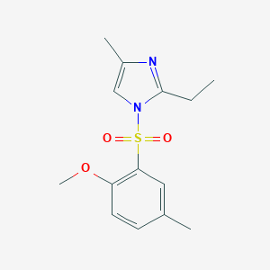 molecular formula C14H18N2O3S B344920 2-Ethyl-1-(2-methoxy-5-methylphenyl)sulfonyl-4-methylimidazole CAS No. 428449-00-7
