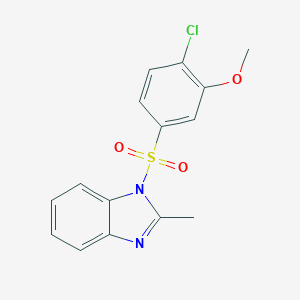 molecular formula C15H13ClN2O3S B344932 1-(4-Chloro-3-methoxyphenyl)sulfonyl-2-methylbenzimidazole CAS No. 496014-42-7