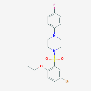 molecular formula C18H20BrFN2O3S B344933 1-(5-Bromo-2-ethoxybenzenesulfonyl)-4-(4-fluorophenyl)piperazine CAS No. 496014-19-8