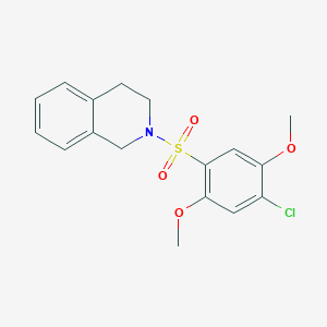 molecular formula C17H18ClNO4S B344936 2-[(4-Chloro-2,5-dimethoxyphenyl)sulfonyl]-1,2,3,4-tetrahydroisoquinoline CAS No. 700851-57-6