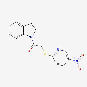 1-(2,3-DIHYDRO-1H-INDOL-1-YL)-2-[(5-NITRO-2-PYRIDYL)SULFANYL]-1-ETHANONE