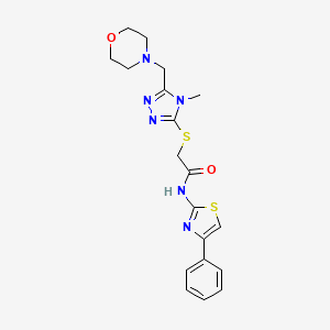 2-{[4-methyl-5-(4-morpholinylmethyl)-4H-1,2,4-triazol-3-yl]thio}-N-(4-phenyl-1,3-thiazol-2-yl)acetamide