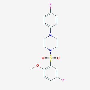 molecular formula C17H18F2N2O3S B344945 1-(5-Fluoro-2-methoxyphenyl)sulfonyl-4-(4-fluorophenyl)piperazine CAS No. 797769-71-2