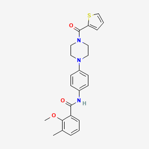 2-methoxy-3-methyl-N-{4-[4-(2-thienylcarbonyl)-1-piperazinyl]phenyl}benzamide