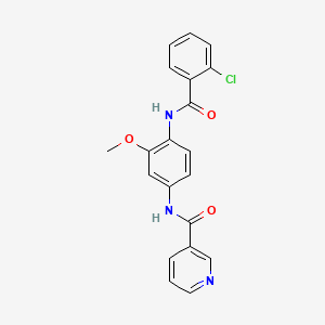 N-{4-[(2-chlorobenzoyl)amino]-3-methoxyphenyl}nicotinamide