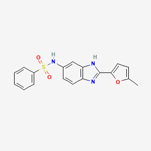 N-[2-(5-methyl-2-furyl)-1H-benzimidazol-5-yl]benzenesulfonamide