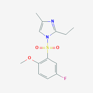 molecular formula C13H15FN2O3S B344951 2-Ethyl-1-(5-fluoro-2-methoxyphenyl)sulfonyl-4-methylimidazole CAS No. 801224-94-2