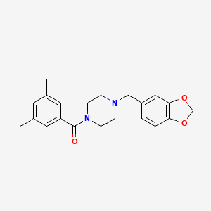 1-(1,3-benzodioxol-5-ylmethyl)-4-(3,5-dimethylbenzoyl)piperazine