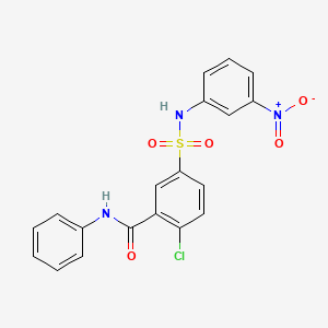 2-chloro-5-[(3-nitrophenyl)sulfamoyl]-N-phenylbenzamide