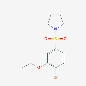 molecular formula C12H16BrNO3S B344959 1-(4-Bromo-3-ethoxyphenyl)sulfonylpyrrolidine CAS No. 838817-90-6
