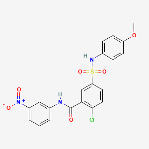 2-chloro-5-[(4-methoxyphenyl)sulfamoyl]-N-(3-nitrophenyl)benzamide