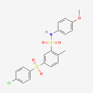 5-[(4-chlorophenyl)sulfonyl]-N-(4-methoxyphenyl)-2-methylbenzenesulfonamide