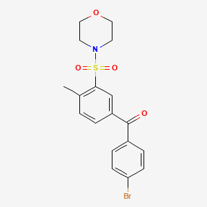 (4-Bromophenyl)-(4-methyl-3-morpholin-4-ylsulfonylphenyl)methanone