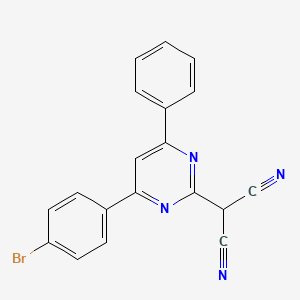 [4-(4-bromophenyl)-6-phenyl-2-pyrimidinyl]malononitrile