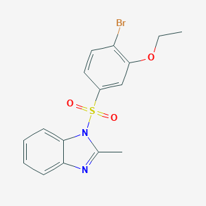 molecular formula C16H15BrN2O3S B344964 1-(4-Bromo-3-ethoxyphenyl)sulfonyl-2-methylbenzimidazole CAS No. 714210-91-0