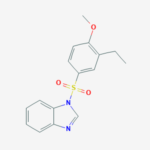 molecular formula C16H16N2O3S B344975 1-(3-Ethyl-4-methoxyphenyl)sulfonylbenzimidazole CAS No. 873672-22-1